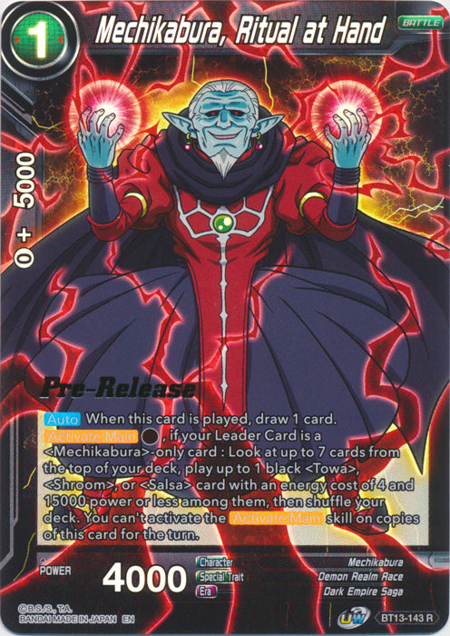 Mechikabura, Ritual at Hand (BT13-143) [Supreme Rivalry Prerelease Promos] | Good Games Adelaide SA