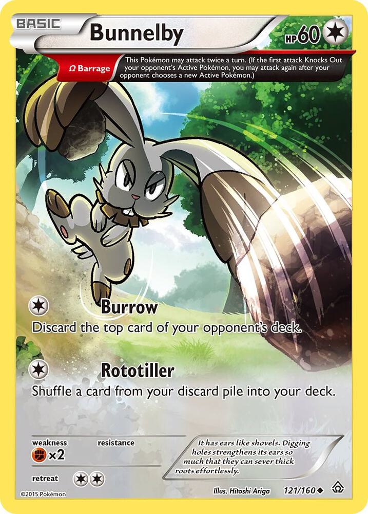 Bunnelby Omega 121/160 (XY - Primal Clash)  - Reverse Holofoil | Good Games Adelaide SA