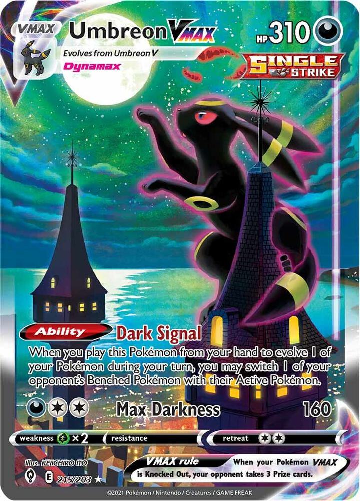 Umbreon VMAX Alternate Art Secret 215/203 (SWSH07: Evolving Skies)  - Holofoil | Good Games Adelaide SA