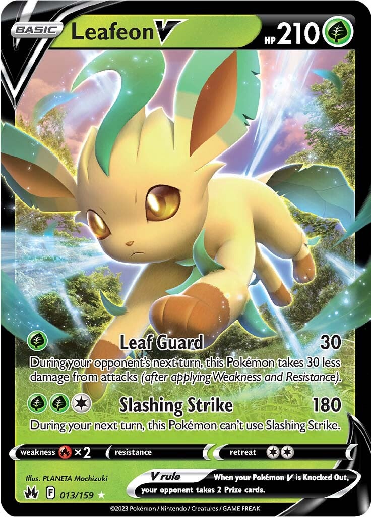 Leafeon V (013/159) [Sword & Shield: Crown Zenith] | Good Games Adelaide SA