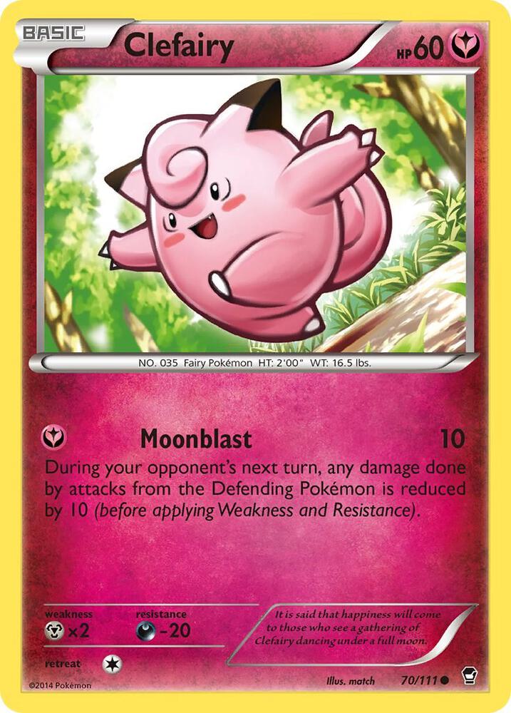 Clefairy 70 70/111 (XY - Furious Fists)  | Good Games Adelaide SA