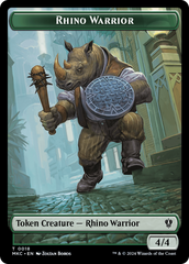 Thopter // Rhino Warrior Double-Sided Token [Murders at Karlov Manor Commander Tokens] | Good Games Adelaide SA