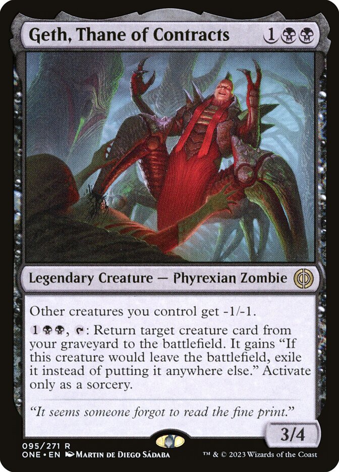 Geth, Thane of Contracts 95 (Phyrexia: All Will Be One)  | Good Games Adelaide SA