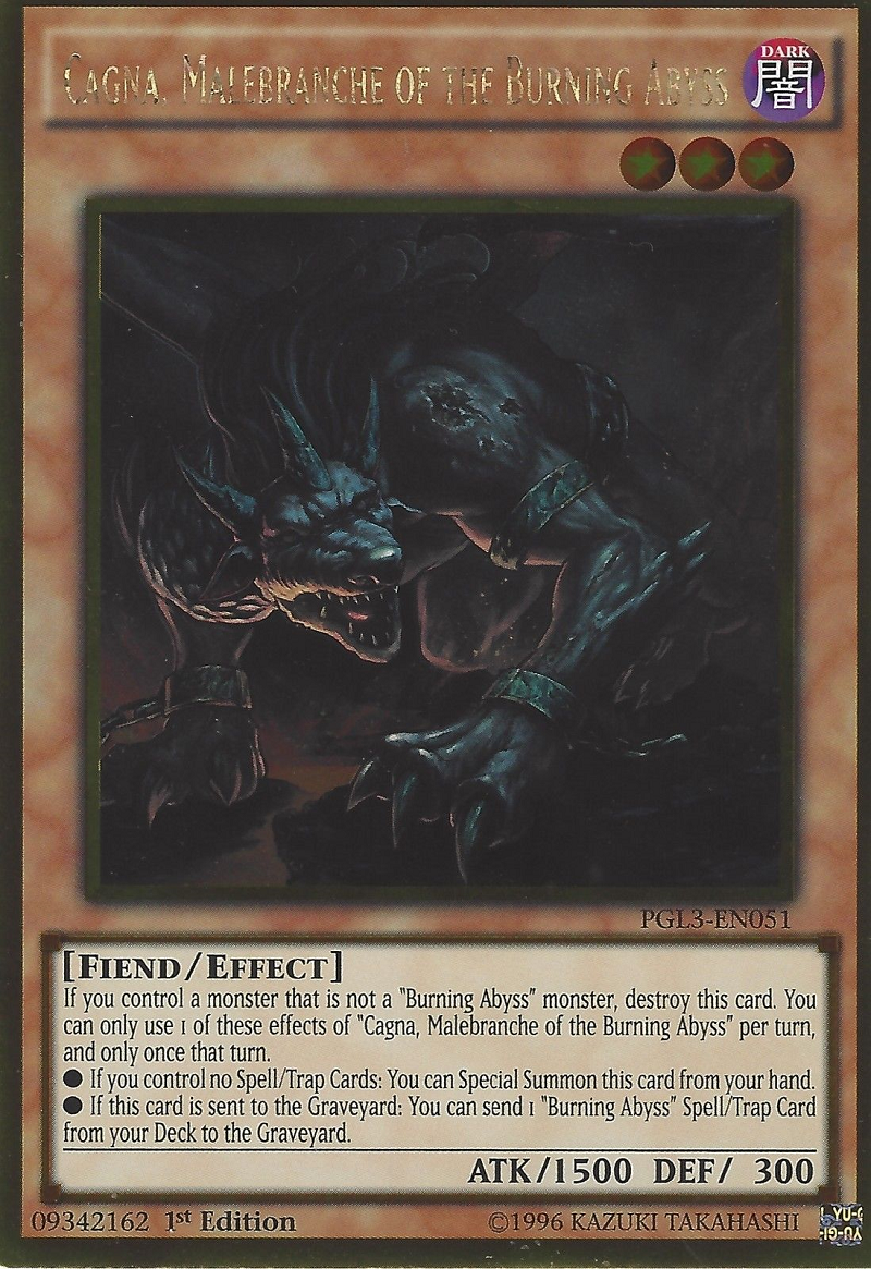 Cagna, Malebranche of the Burning Abyss [PGL3-EN051] Gold Rare | Good Games Adelaide SA