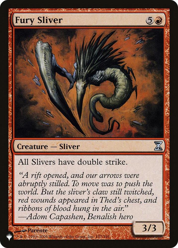 Fury Sliver 157/301 (The List Reprints)  | Good Games Adelaide SA