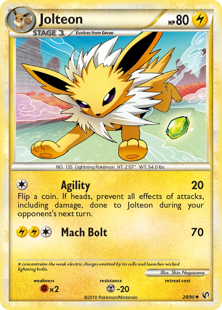 Jolteon (28/90) [HeartGold & SoulSilver: Undaunted] | Good Games Adelaide SA