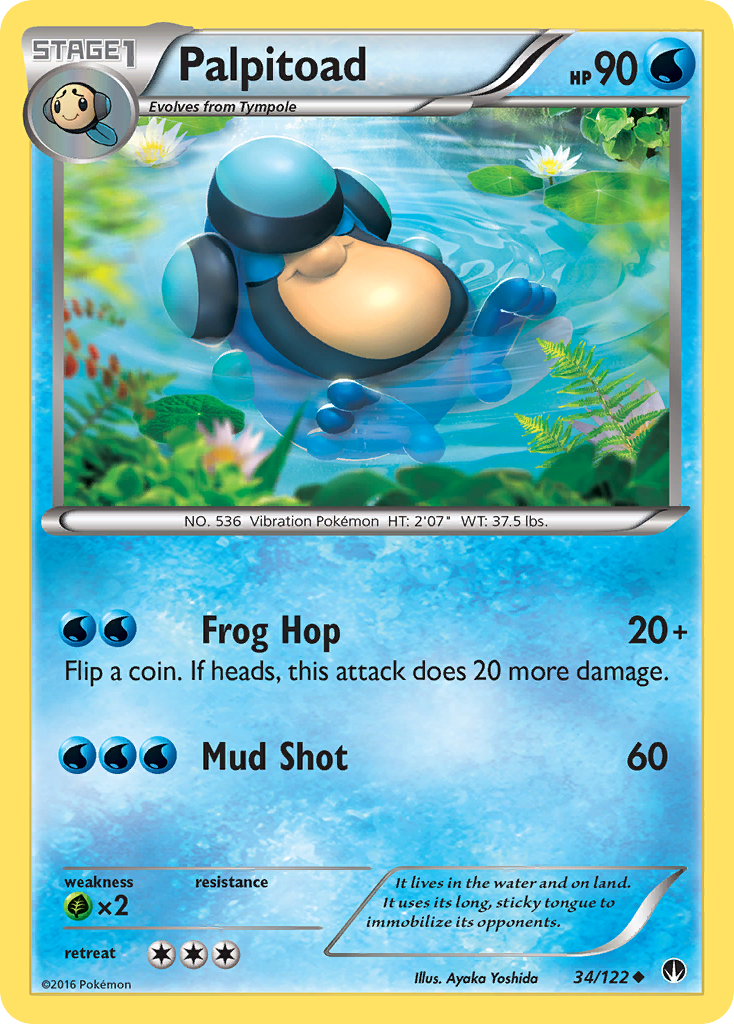 Palpitoad (34/122) [XY: BREAKpoint] | Good Games Adelaide SA