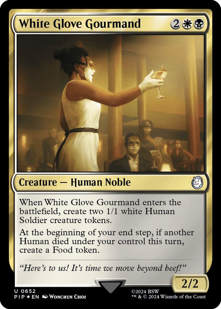 White Glove Gourmand 652 (Universes Beyond: Fallout)  - Foil | Good Games Adelaide SA