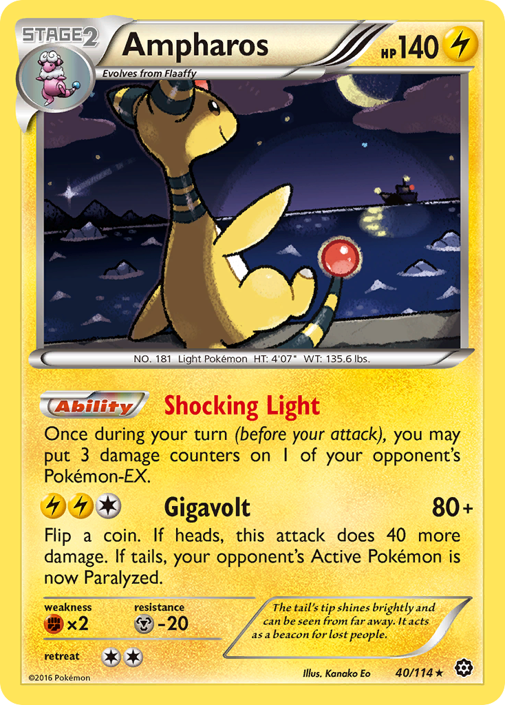 Ampharos (40/114) [XY: Steam Siege] | Good Games Adelaide SA