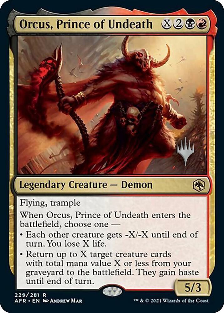 Orcus Prince of Undeath 229 (Promo Pack: Adventures in the Forgotten Realms)  - Foil | Good Games Adelaide SA