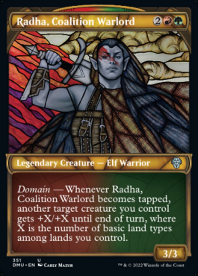 Radha, Coalition Warlord (Showcase Textured) [Dominaria United] | Good Games Adelaide SA
