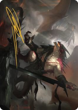 Rivaz of the Claw Art Card Gold Stamped Signature 53 (Art Series: Dominaria United)  | Good Games Adelaide SA