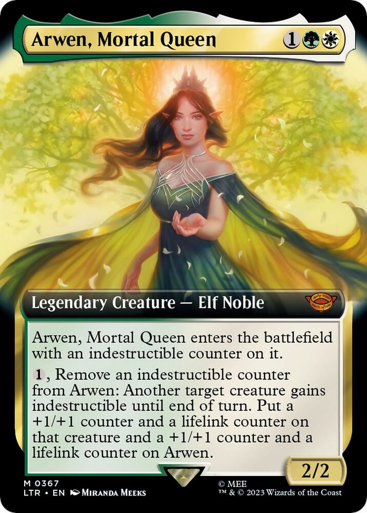 Arwen Mortal Queen Extended Art 367 (Universes Beyond: The Lord of the Rings: Tales of Middle-earth)  - Extended Art Foil | Good Games Adelaide SA