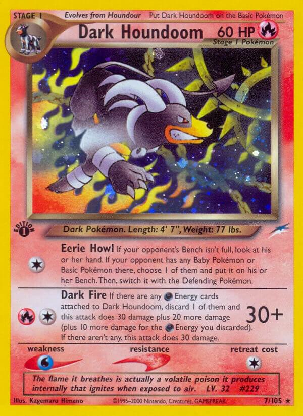 Dark Houndoom 007/105 (Neo Destiny)  - 1st Edition Holofoil | Good Games Adelaide SA