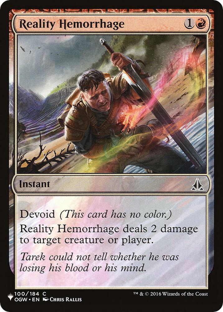 Reality Hemorrhage 100/184 (The List Reprints)  | Good Games Adelaide SA