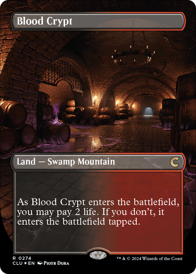 Blood Crypt (Borderless) [Ravnica: Clue Edition] | Good Games Adelaide SA