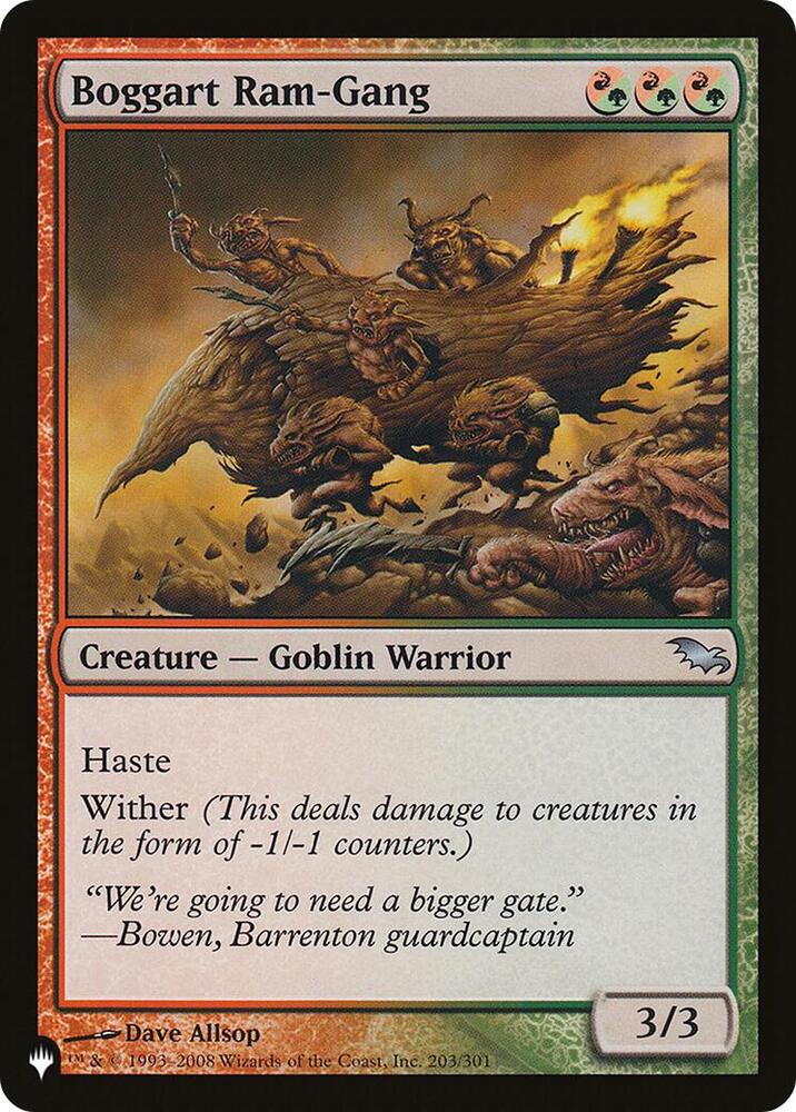 Boggart Ram Gang 203/301 (The List Reprints)  | Good Games Adelaide SA