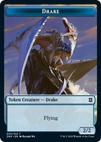 Drake // Goblin Construct Double-sided Token [Zendikar Rising Tokens] | Good Games Adelaide SA