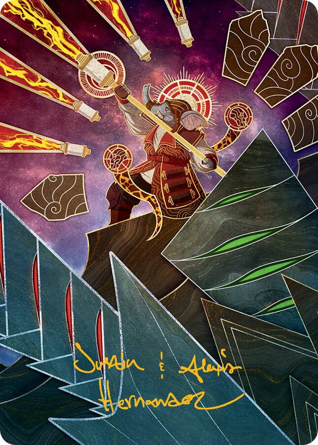 Quintorius Loremaster Art Card 63 81 Gold Stamped Signature 63 (Art Series: March of the Machine)  | Good Games Adelaide SA