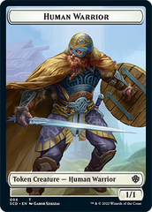Saproling // Human Warrior Double-Sided Token [Starter Commander Decks] | Good Games Adelaide SA