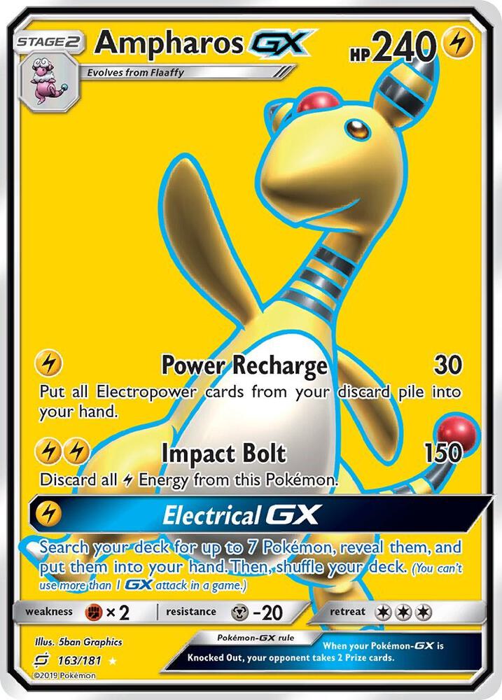 Ampharos GX Full Art 163/181 (SM - Team Up)  - Holofoil | Good Games Adelaide SA