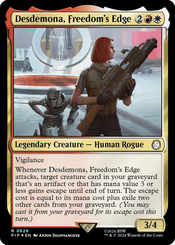 Desdemona Freedoms Edge Surge Foil 629 (Universes Beyond: Fallout)  - Foil | Good Games Adelaide SA