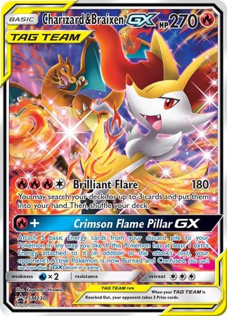 Charizard & Braixen GX (SM230) (Jumbo Card) [Sun & Moon: Black Star Promos] | Good Games Adelaide SA