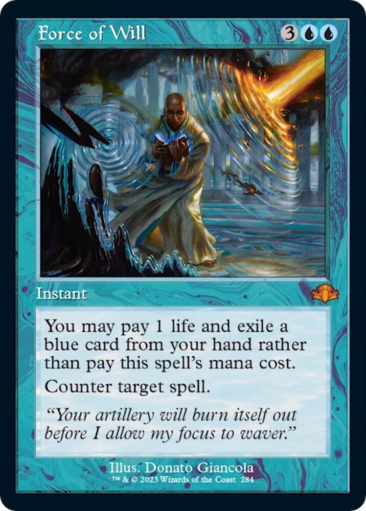 Force of Will 284 (Dominaria Remastered)  - Retro Foil | Good Games Adelaide SA
