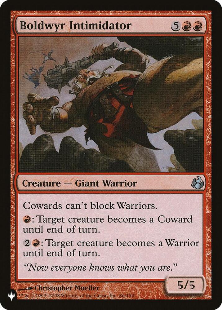 Boldwyr Intimidator 86/150 (The List Reprints)  | Good Games Adelaide SA