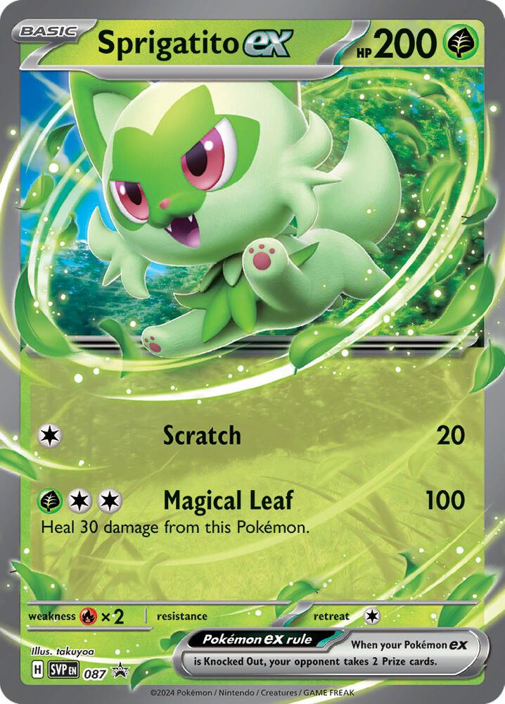 Sprigatito ex 087 (SV: Scarlet & Violet Promo Cards)  - Holofoil | Good Games Adelaide SA