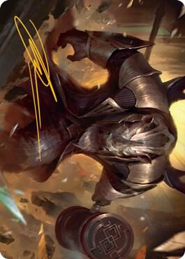 Perrie the Pulverizer Art Card Gold Stamped Signature 43 (Art Series: Streets of New Capenna)  | Good Games Adelaide SA