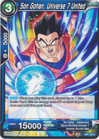 Son Gohan, Universe 7 United (DB1-023) [Dragon Brawl] | Good Games Adelaide SA