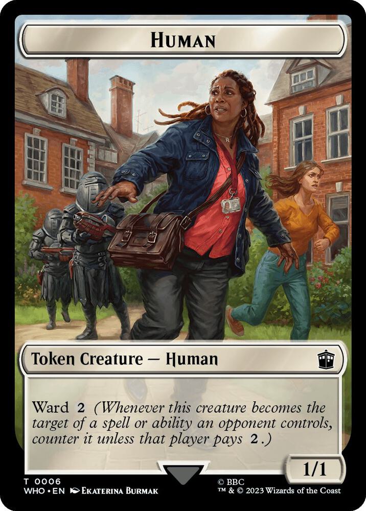 Human 0006 Fish Double Sided Token 6 // 10 (Universes Beyond: Doctor Who)  | Good Games Adelaide SA