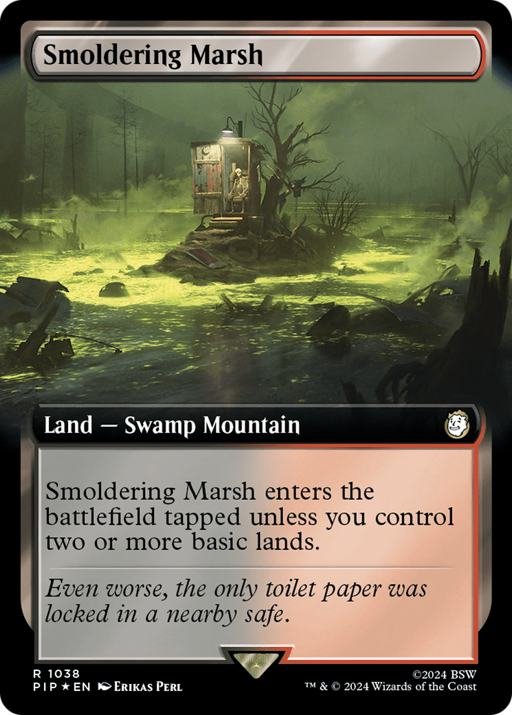 Smoldering Marsh (Extended Art) (Surge Foil) [Fallout] | Good Games Adelaide SA