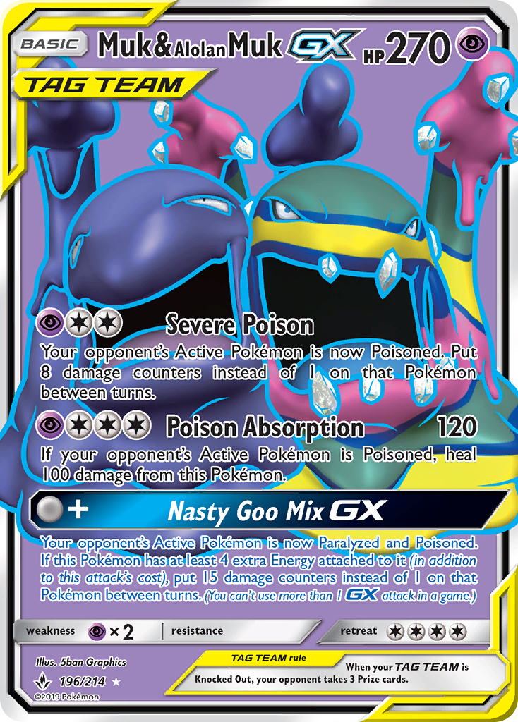 Muk & Alolan Muk GX (196/214) [Sun & Moon: Unbroken Bonds] | Good Games Adelaide SA