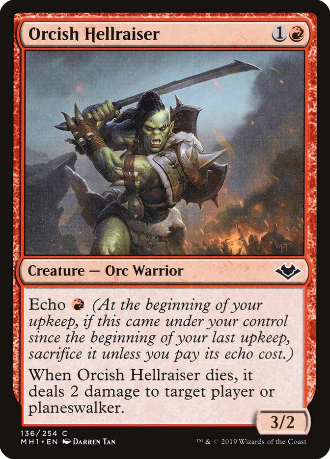 Orcish Hellraiser 136 (Modern Horizons)  - Foil | Good Games Adelaide SA