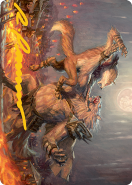 Duel for Dominance Art Card (Gold-Stamped Signature) [Innistrad: Midnight Hunt Art Series] | Good Games Adelaide SA