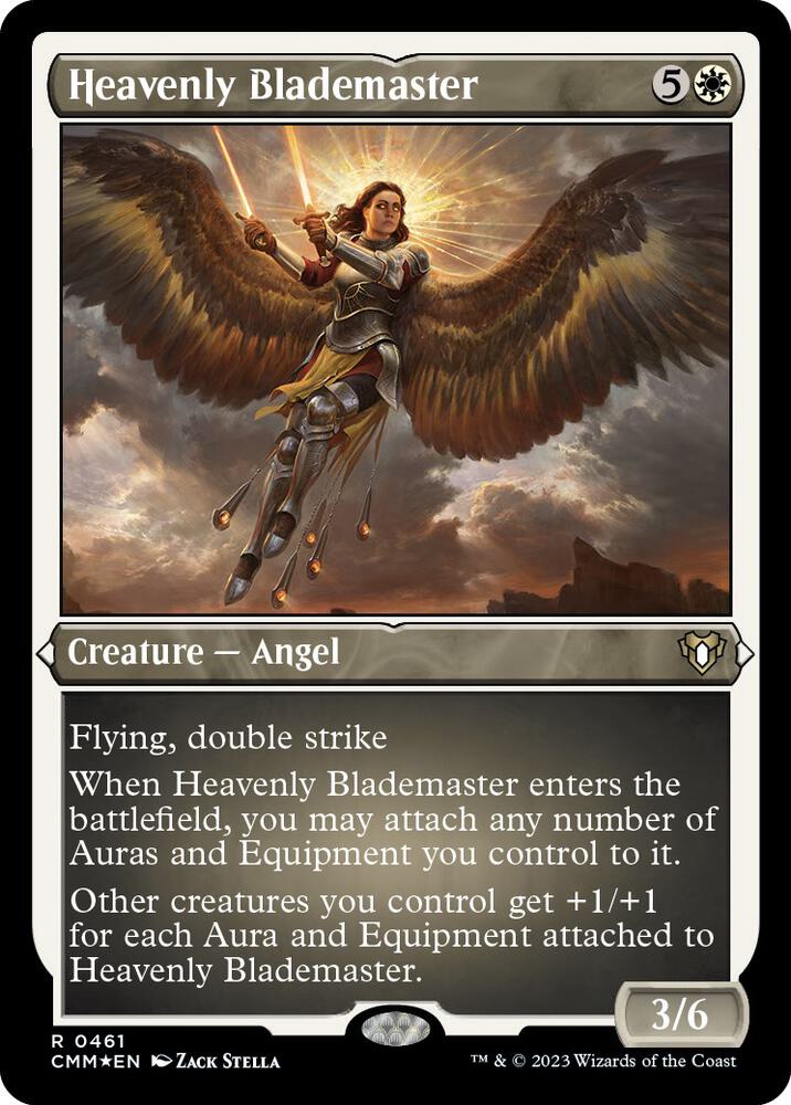 Heavenly Blademaster 461 (Commander Masters)  - Etched Foil | Good Games Adelaide SA