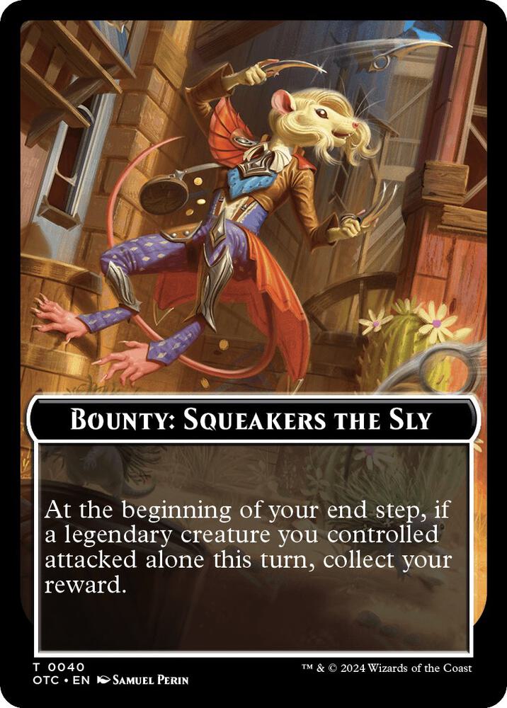 Bounty Squeakers the Sly Bounty Rules Double Sided Token 40 (Commander: Outlaws of Thunder Junction)  | Good Games Adelaide SA