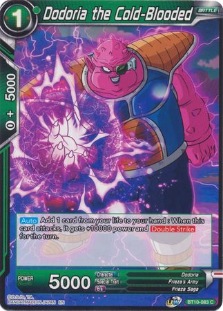 Dodoria the Cold-Blooded [BT10-083] | Good Games Adelaide SA