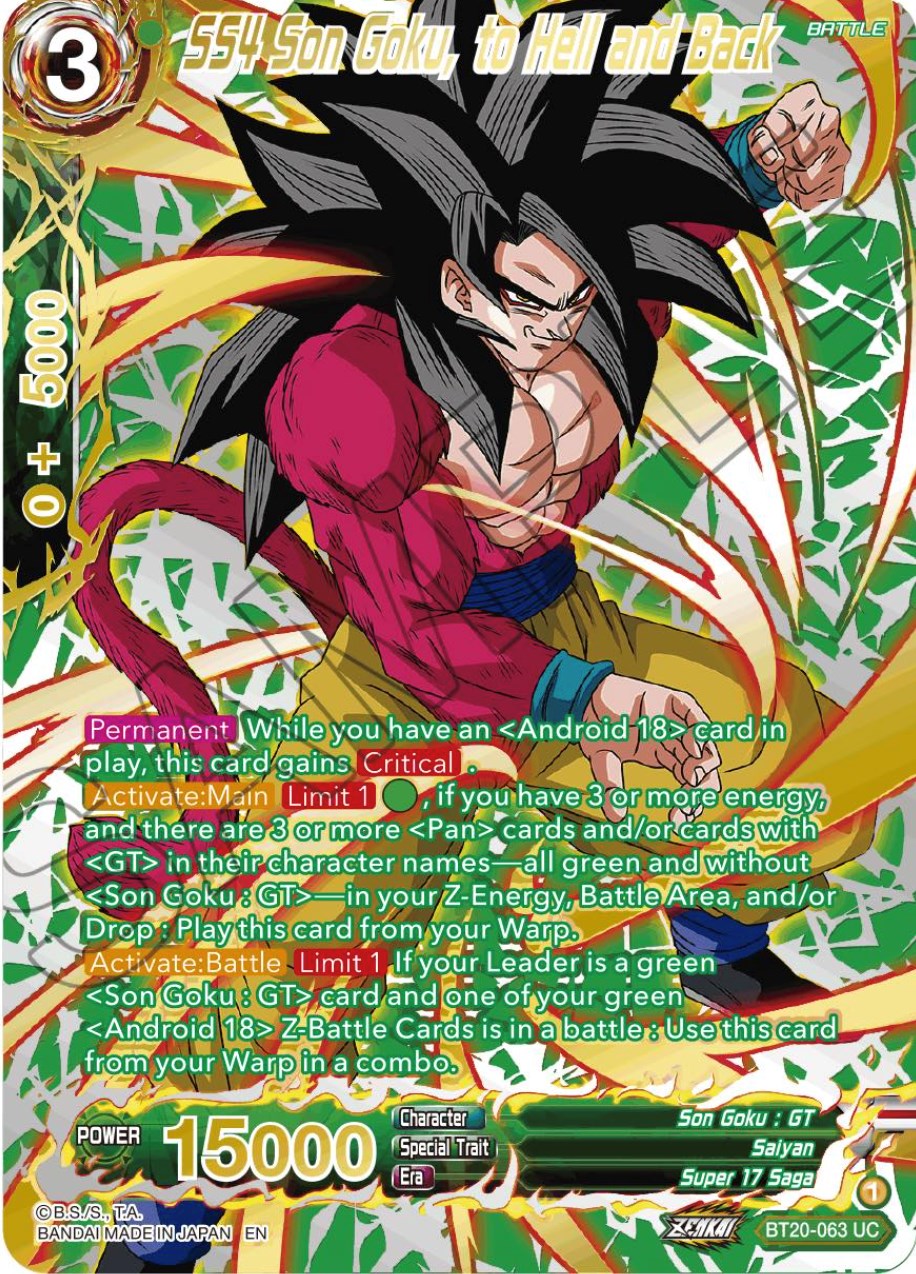 SS4 Son Goku, to Hell and Back (Gold-Stamped) (BT20-063) [Power Absorbed] | Good Games Adelaide SA