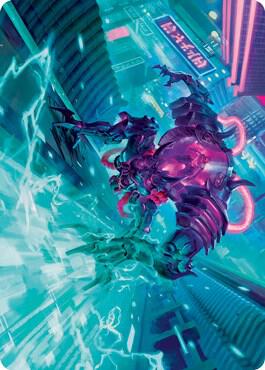 Surgehacker Mech Art Card 45 (Art Series: Kamigawa: Neon Dynasty)  | Good Games Adelaide SA