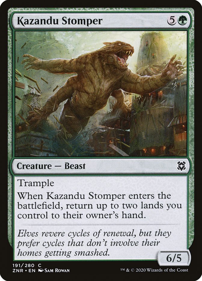 Kazandu Stomper 191/280 (Zendikar Rising)  - Foil | Good Games Adelaide SA