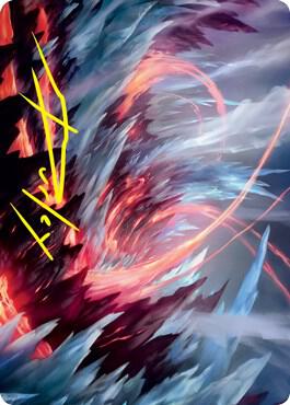 Frostboil Snarl Art Card Gold Stamped Signature 47 (Art Series: Strixhaven)  | Good Games Adelaide SA