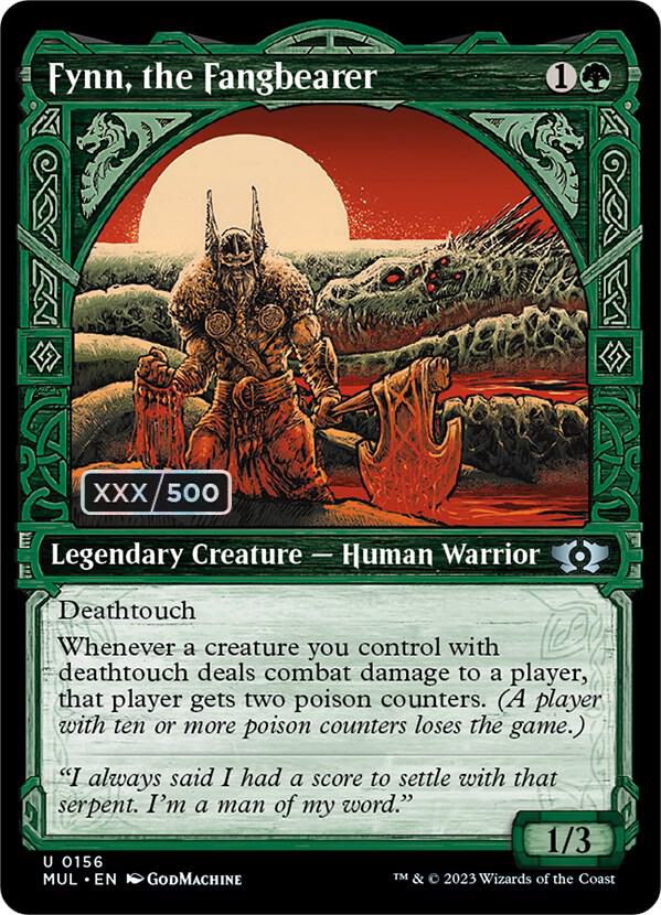 Fynn, the Fangbearer Serialized 156 (March of the Machine: Multiverse Legends)  - Double Rainbow Foil | Good Games Adelaide SA
