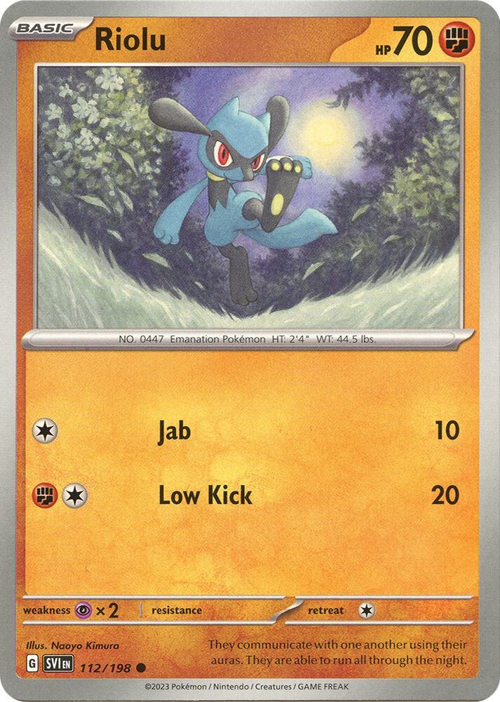 Riolu 112/198 (SV01: Scarlet & Violet Base Set)  | Good Games Adelaide SA