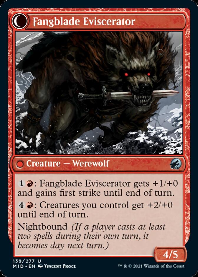 Fangblade Brigand // Fangblade Eviscerator [Innistrad: Midnight Hunt] | Good Games Adelaide SA