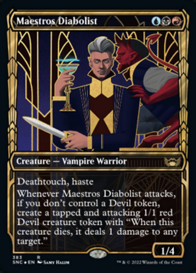 Maestros Diabolist (Showcase Golden Age Gilded Foil) [Streets of New Capenna] | Good Games Adelaide SA