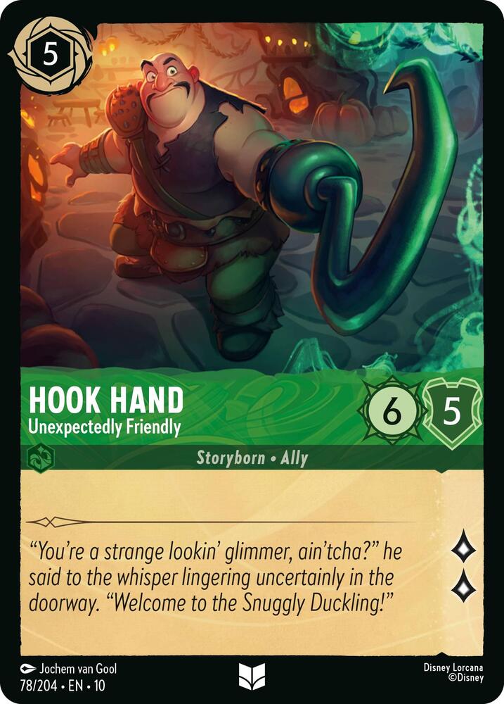 Hook Hand Unexpectedly Friendly 78/204 (Whispers in the Well)  - Cold Foil | Good Games Adelaide SA