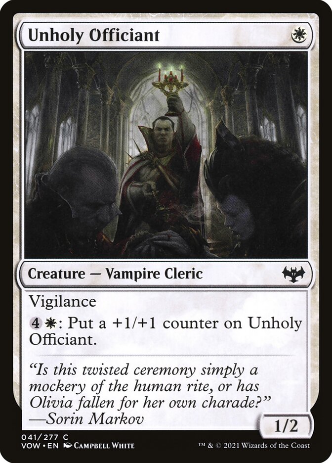 Unholy Officiant 41 (Innistrad: Crimson Vow)  - Foil | Good Games Adelaide SA
